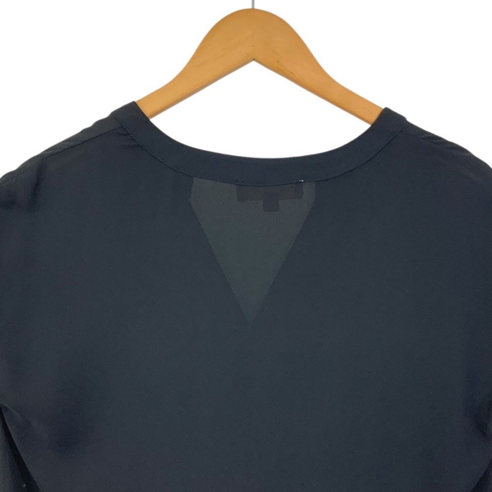 PHILOSOPHY Black V-Neck Short Sleeve Top Blouse Size Medium S25 - Picture 5 of 8